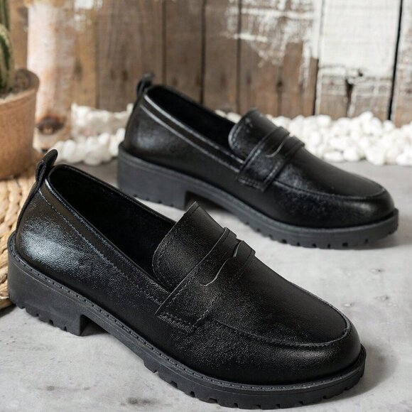 Black Casual Women's  Loafers - Picture 5 of 5